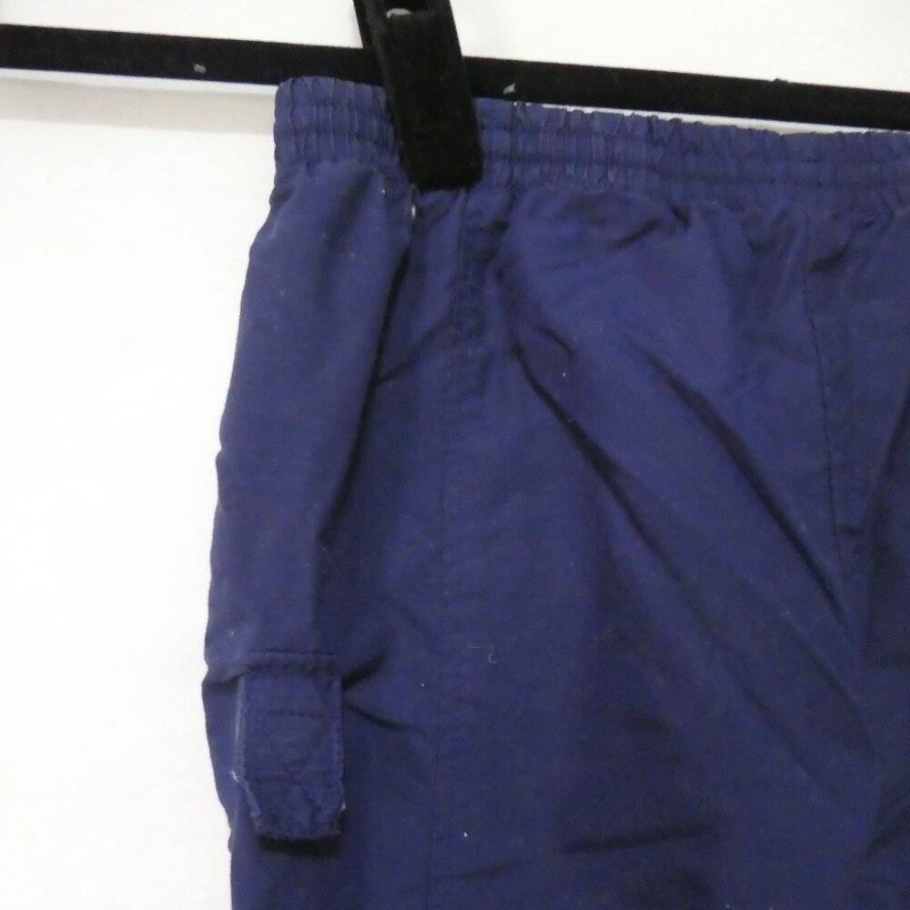 NIKE Registered Swoosh Mesh Lined Navy Pants W Stripes 10 inch waist measured - Picture 10 of 16